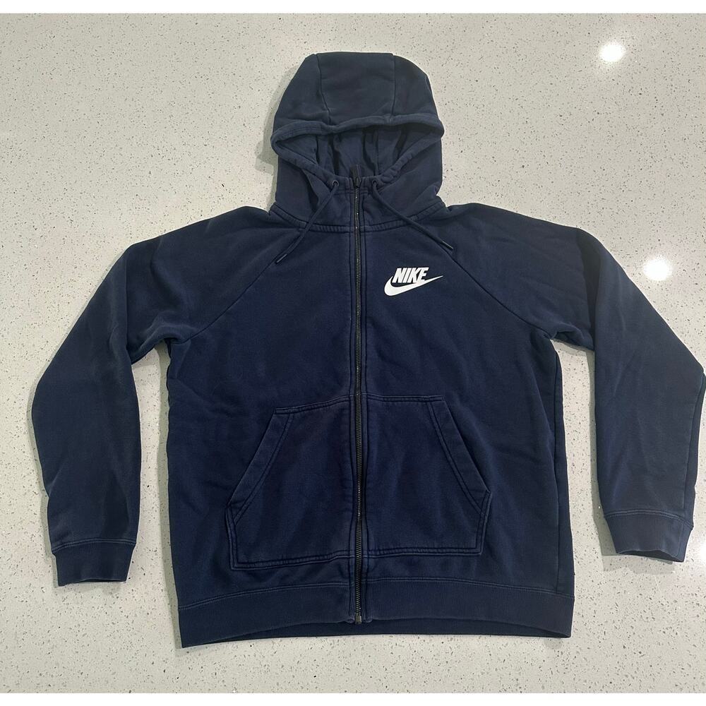 Nike Hoodie Womens Blue Sportswear Rally Fitness Training Size Medium
